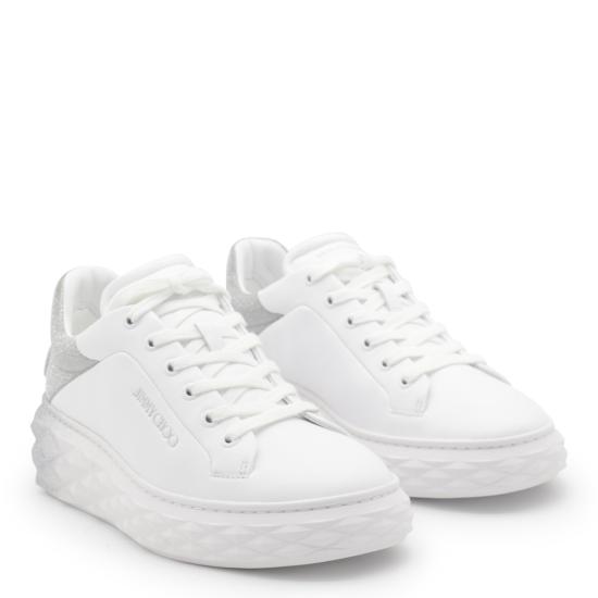 26FW 지미추 스니커즈 DIAMONDMAXIFII IVR0C8776 WHITE SILVER - JIMMY CHOO