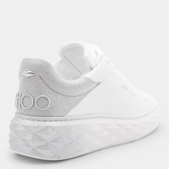 26FW 지미추 스니커즈 DIAMONDMAXIFII IVR0C8776 WHITE SILVER - JIMMY CHOO