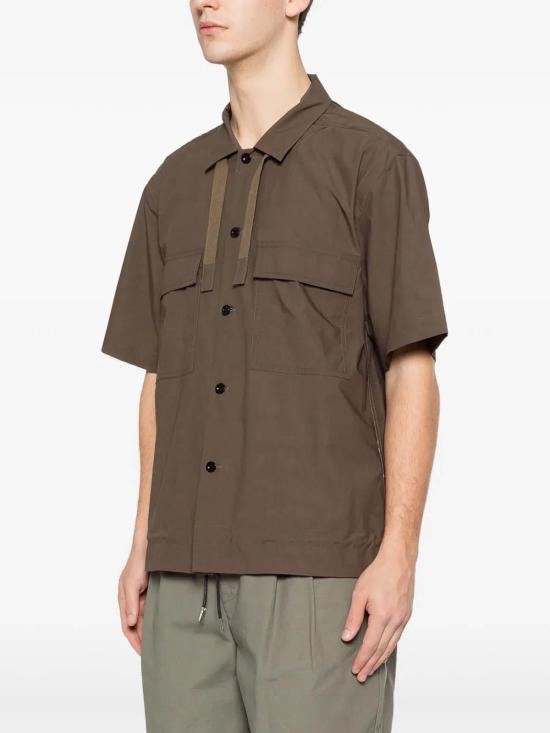 26SS 사카이 반팔 셔츠 03922M550 Taupe - SACAI