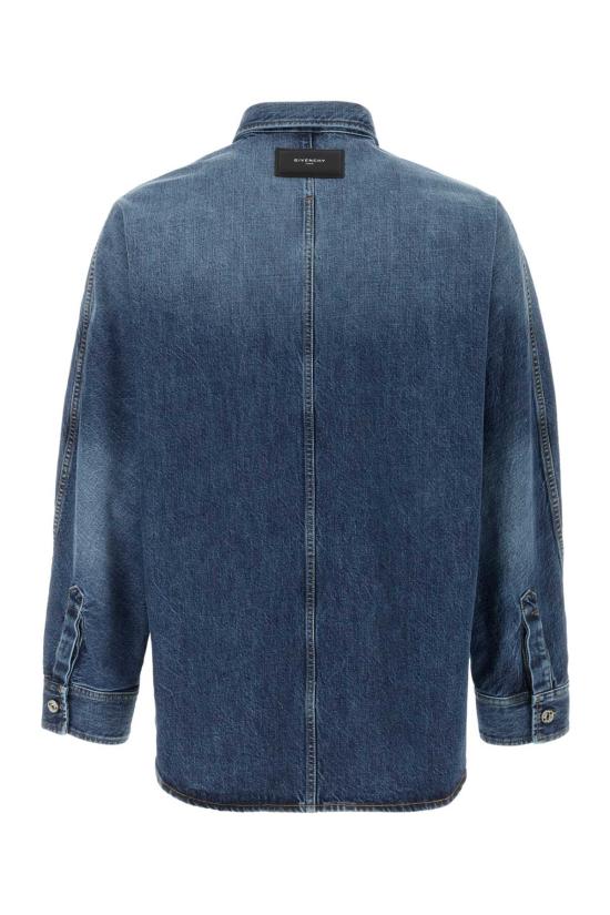 26SS 지방시 데님 셔츠 BM618N516L 401 DARKBLUE - GIVENCHY