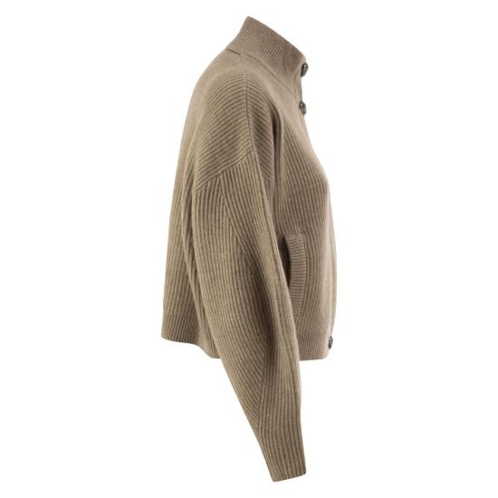 26FW 브루넬로 쿠치넬리 가디건 M12750806 LIGHT BROWN - BRUNELLO CUCINELLI