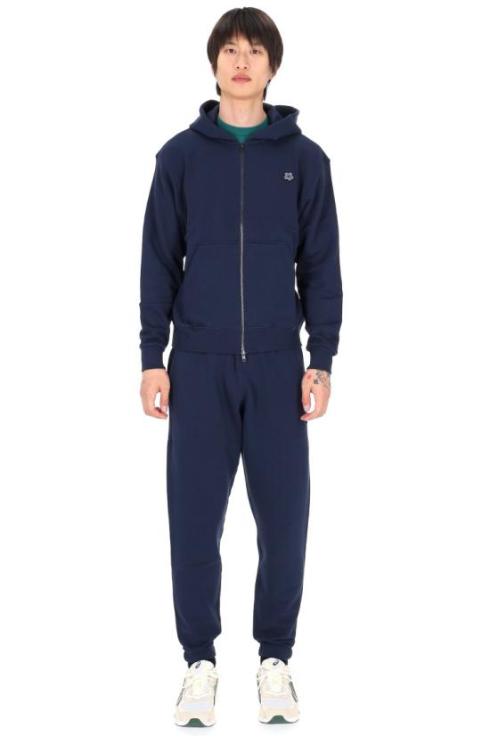 26SS 겐조 와일드 타이거 엠브로이더드 후드 티셔츠 FG55HO2034MJ76 Blue - KENZO