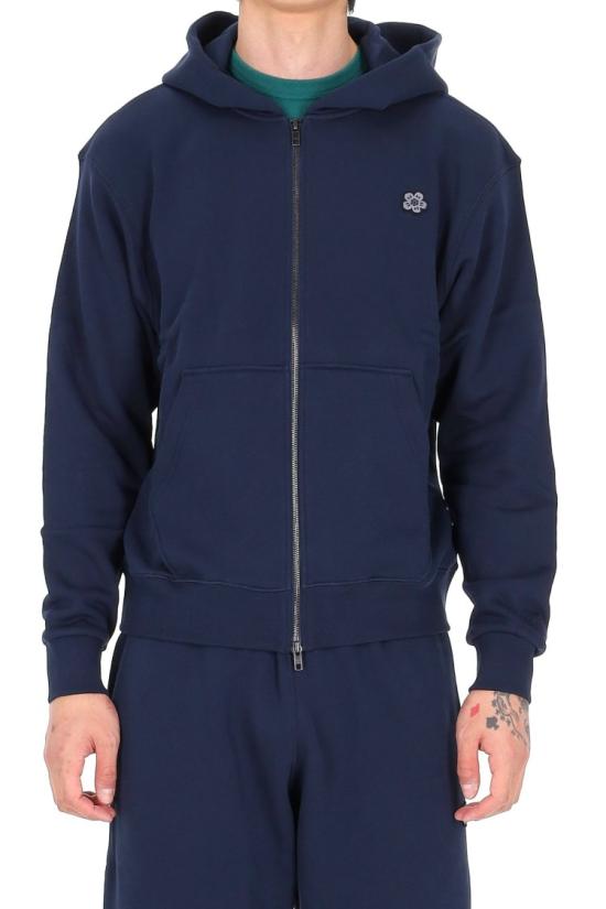 26SS 겐조 와일드 타이거 엠브로이더드 후드 티셔츠 FG55HO2034MJ76 Blue