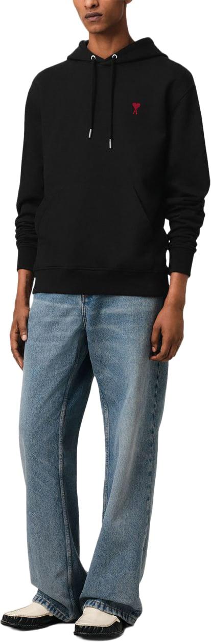 26FW 아미 후드 티셔츠 BFUSW235D730001 BLACK - AMI