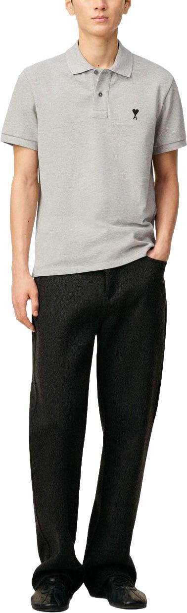 26FW 아미 스몰 하트 로고 폴로 티셔츠 HPL4117600951 LICHTGREY - AMI