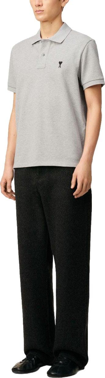 26FW 아미 스몰 하트 로고 폴로 티셔츠 HPL4117600951 LICHTGREY - AMI