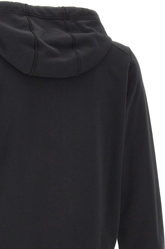 26FW 스톤 아일랜드 오가닉 코튼 플리스 레귤러 핏 후드 집업 6100061S0051V0029 BLACK - STONE ISLAND