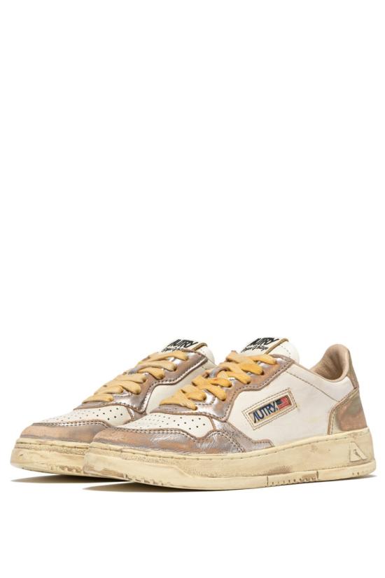 26SS 오트리 슈퍼 빈티지 메달리스트 로우 레더 스니커즈 AVLM MT10SILV PLAT Multicolor - AUTRY