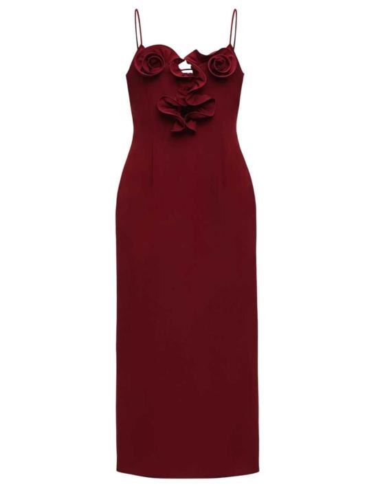 26FW 마그다뷰트림 미디 원피스 653726 BORDEAUX