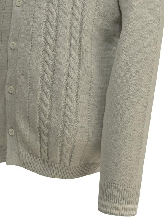 26FW 브루넬로 쿠치넬리 가디건 로고가 있는 가디건  그레이 - BRUNELLO CUCINELLI