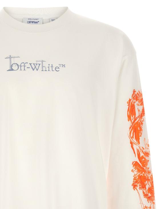 26FW 오프화이트 긴팔 티셔츠 시티 네이처 스케이트 티셔츠 화이트 - OFF WHITE