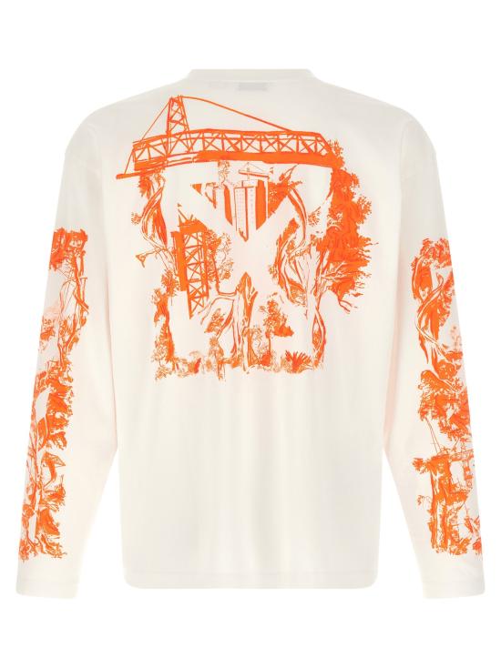 26FW 오프화이트 긴팔 티셔츠 시티 네이처 스케이트 티셔츠 화이트 - OFF WHITE