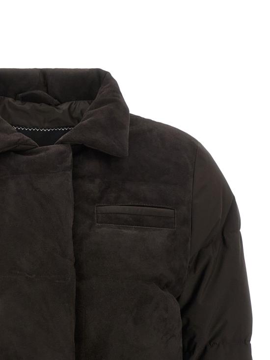26FW 키톤 숏패딩 허리끈 조절 다운  재킷 브라운 - KITON
