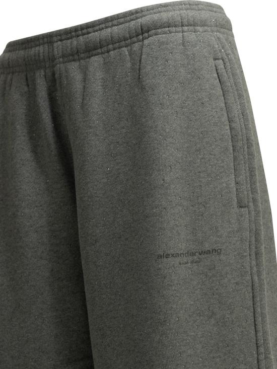 26FW 알렉산더 왕 스트레이트 팬츠 핫픽스 바지 회색 - ALEXANDER WANG
