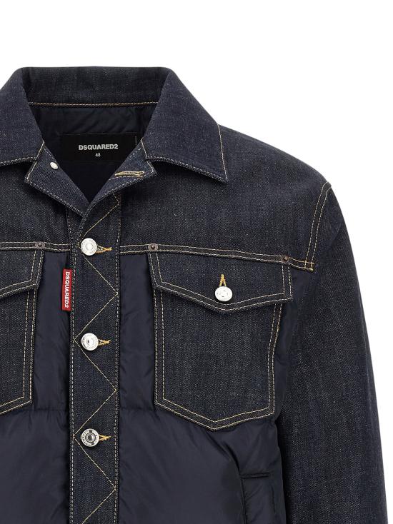 26FW 디스퀘어드2 데님 자켓 하이브리드  재킷 (블루) - DSQUARED2