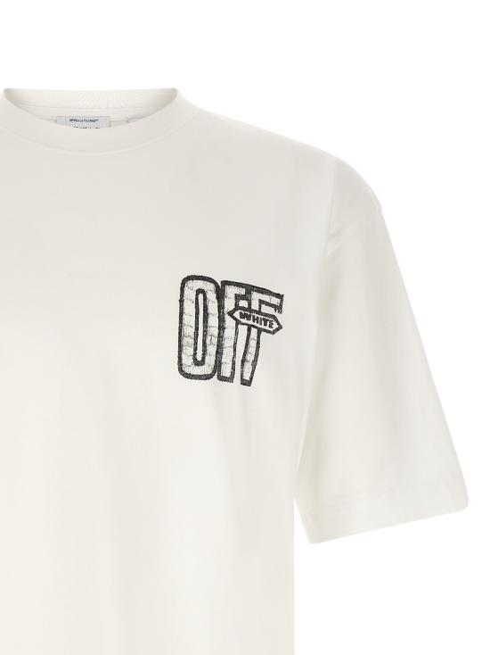 26FW 오프화이트 반팔 티셔츠 모션 애로우 스케이트 티셔츠 화이트 - OFF WHITE