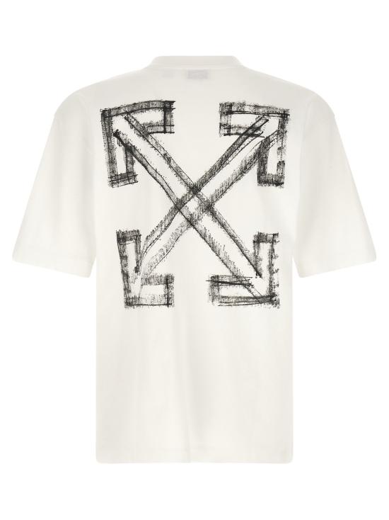 26FW 오프화이트 반팔 티셔츠 모션 애로우 스케이트 티셔츠 화이트 - OFF WHITE