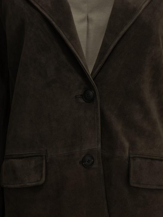 26FW 셈퍼 코트 패딩 스웨이드 재킷, 재킷 및 코트, 브라운 - SEMPER