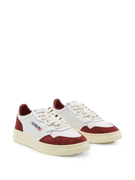 26FW 오트리 메달리스트 로우 레더 스니커즈 AULW FT20 SOFT LEAT SUEDE WHITE BORGOGNA - AUTRY