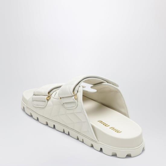26FW 미우미우 뮬/슬리퍼 5XX64001088T White - MIU MIU