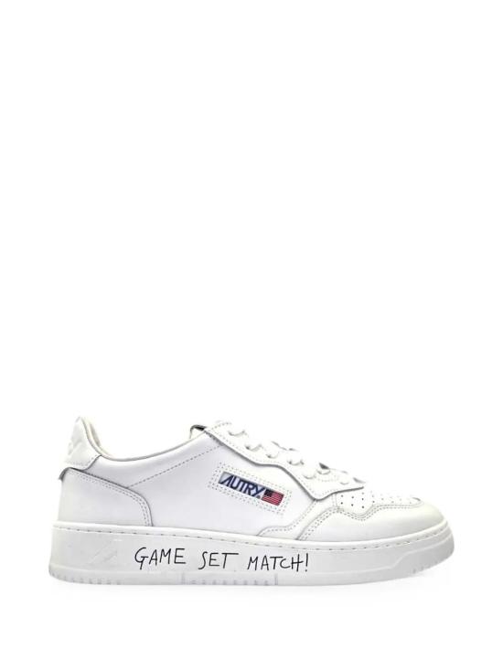 26FW 오트리 메달리스트 로우 레더 스니커즈 AULW ML08 MATCH LEAT TOTAL WHITE