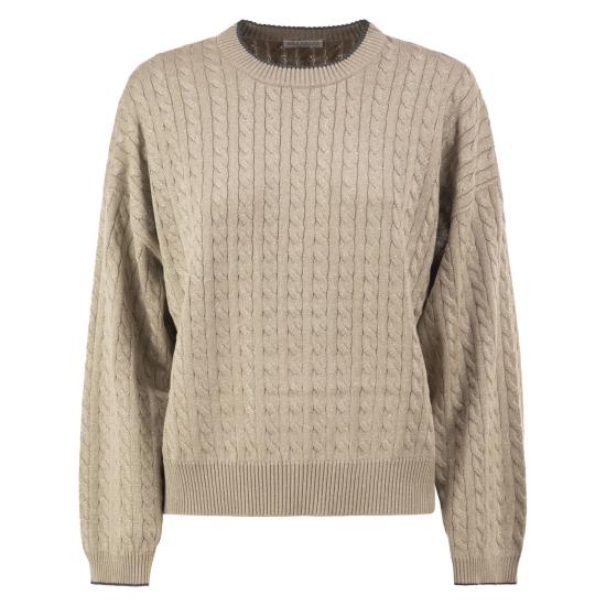 26FW 브루넬로 쿠치넬리 스웨터 MAZ226110 BEIGE
