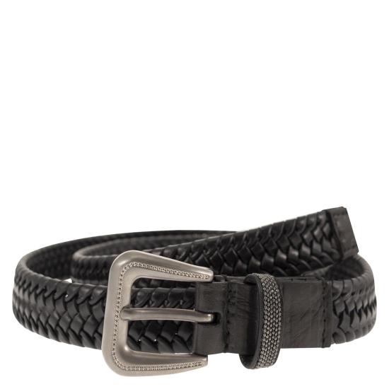 26SS 브루넬로 쿠치넬리 레귤러 벨트 M0NPPC287 BLACK