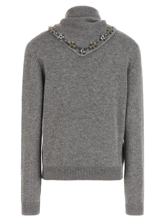 26FW 프라다 스웨터 P24F3FSOOO17E2F0031 Gray - PRADA