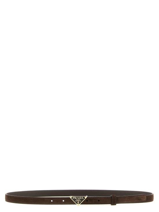 26FW 프라다 사피아노 트라이앵글 로고 벨트 사피아노 트라이앵글 로고 벨트 1CC621054F0003 Brown