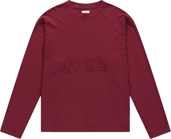 26FW 아르떼 앤트워프 긴팔 티셔츠 ARTEANTWERP026LS602PATCHENERGYLONGSLEEVETSHIRTLONGSLEEVETSHIRTSBURGUNDY MAROON
