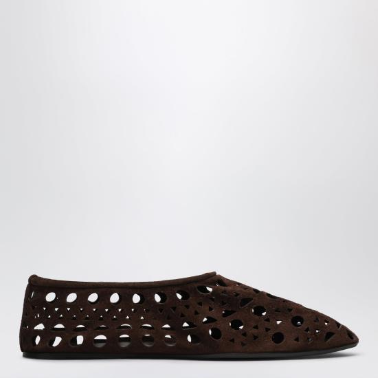 26FW 알라이아 플랫 슈즈 AA3A1039I236LE Brown