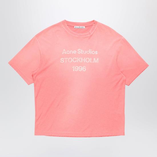26FW 아크네 스튜디오 로고 티셔츠 CL0196MCO Pink