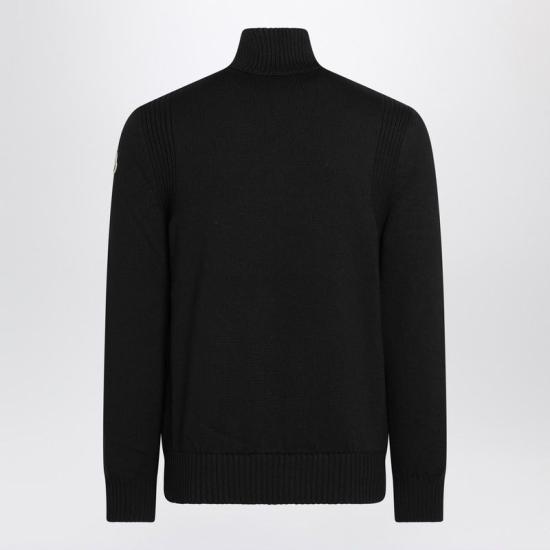26FW 몽클레어 패딩 울 집업 가디건 9B00040 M1131 999 BLACK DOM - MONCLER