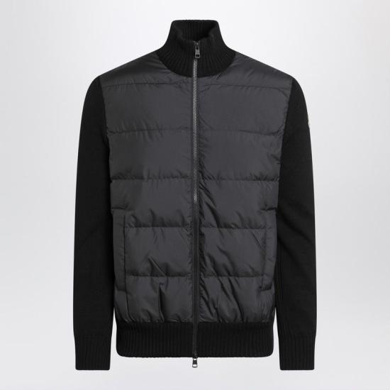 26FW 몽클레어 패딩 울 집업 가디건 9B00040 M1131 999 BLACK DOM