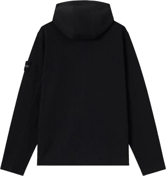 26FW 스톤 아일랜드 후드 티셔츠 STONEISLANDL2S156100020S0472V0029ORGANICCOTTONINTERLOCKZIPTHROUGHHOODIEBLACK - STONE ISLAND