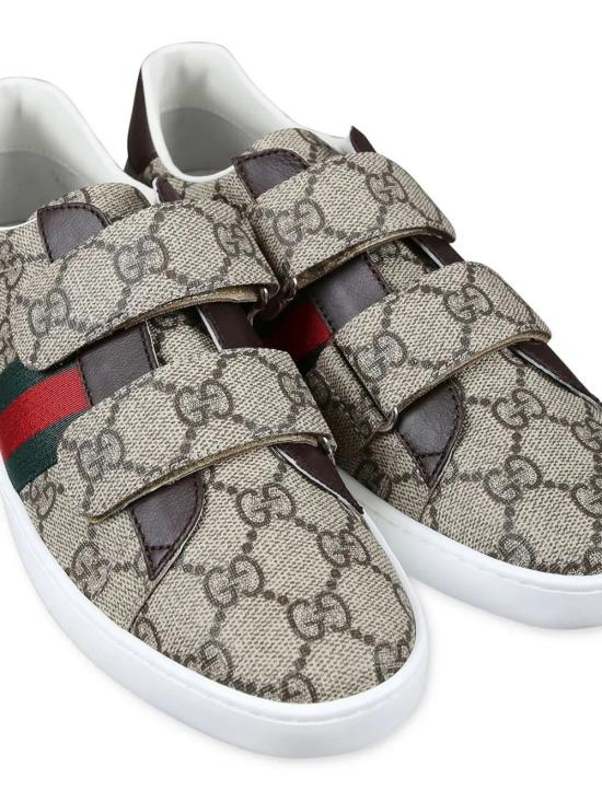 26FW [키즈] 구찌 스니커즈 463091 FACYF 099 9753 BEIGE EBONY COCOA VRV - GUCCI