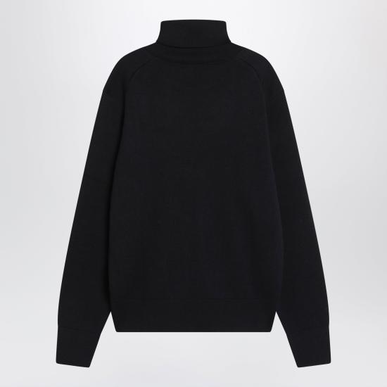 26FW 아미 스몰 하트 로고 메리노 울 니트 터틀넥 HKS827001 Blue - AMI