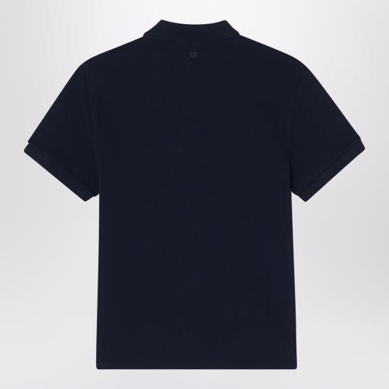 26FW 아미 스몰 하트 로고 폴로 셔츠 BFUPL001U760 Blue - AMI