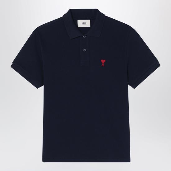 26FW 아미 스몰 하트 로고 폴로 셔츠 BFUPL001U760 Blue