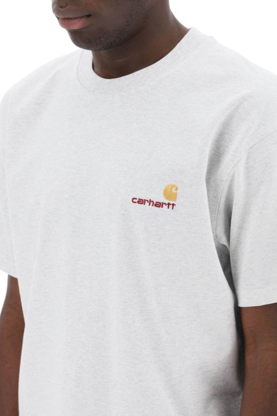26FW 칼하트 WIP 숏슬리브 아메리칸 스크립트 티셔츠 I029956 482XX ASHHEATHER - CARHARTT WIP