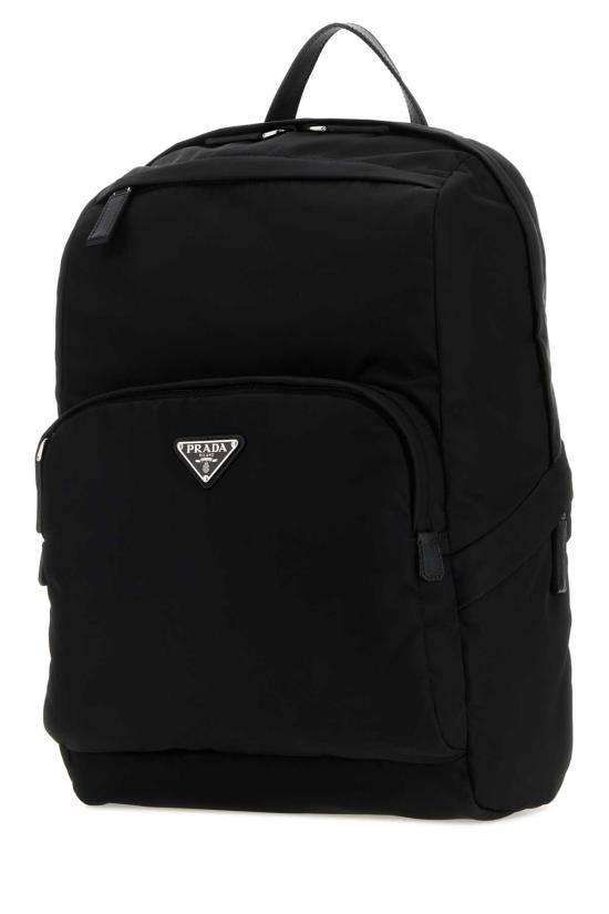26FW 프라다 삼각로고 리나일론 앤 사피아노 레더 백팩 2VZ1042DMG F0002 NERO - PRADA
