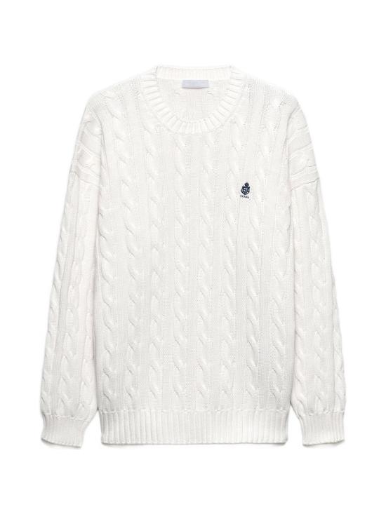26FW 프라다 스웨터 UMF30419VL F0009 BIANCO
