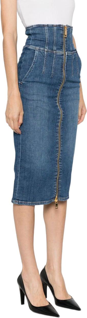 26FW 엘리자베타프랜치 데님 스커트 GJ01N66E2139 NAVY - ELISABETTA FRANCHI