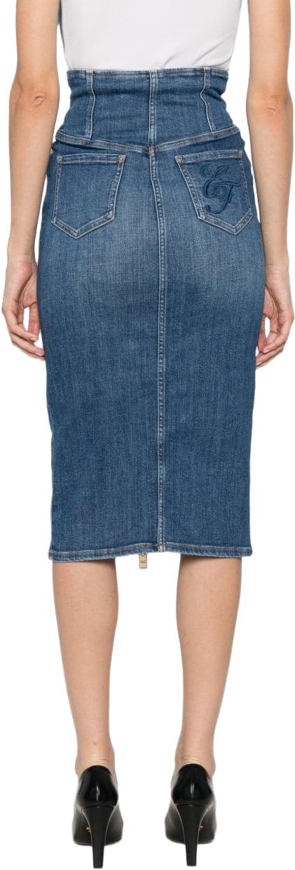 26FW 엘리자베타프랜치 데님 스커트 GJ01N66E2139 NAVY - ELISABETTA FRANCHI