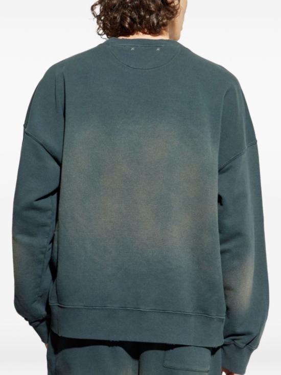 26SS 골든구스 로고 자수 코튼 스웨트셔츠 GUP01938P00214690498 Green - GOLDEN GOOSE
