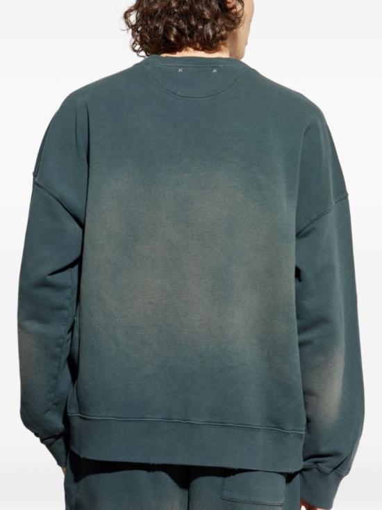 26SS 골든구스 로고 자수 코튼 스웨트셔츠 GUP01938P00214690498 Green - GOLDEN GOOSE