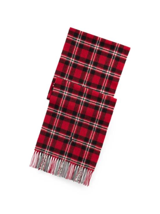 26FW 폴로 랄프로렌 클래식 플래드 스카프 449 959 354 017 RED BLACK