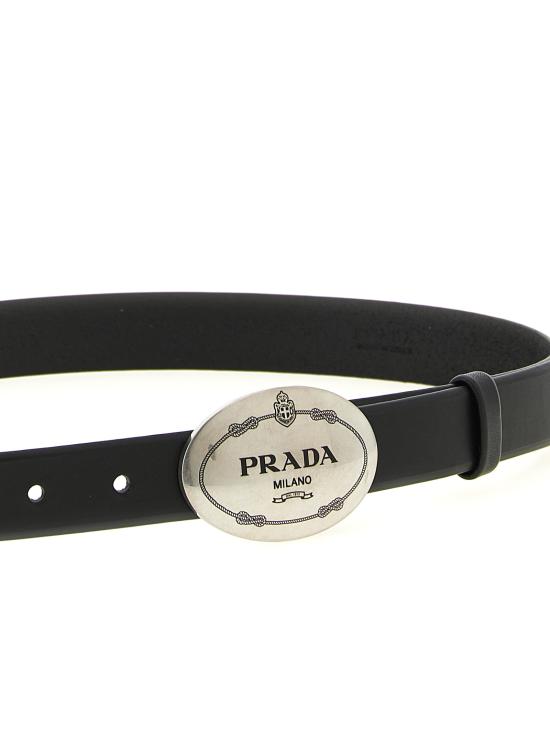 26FW 프라다 여성 가죽 벨트 여성 가죽 벨트 1CM3102HILF0002 Black - PRADA