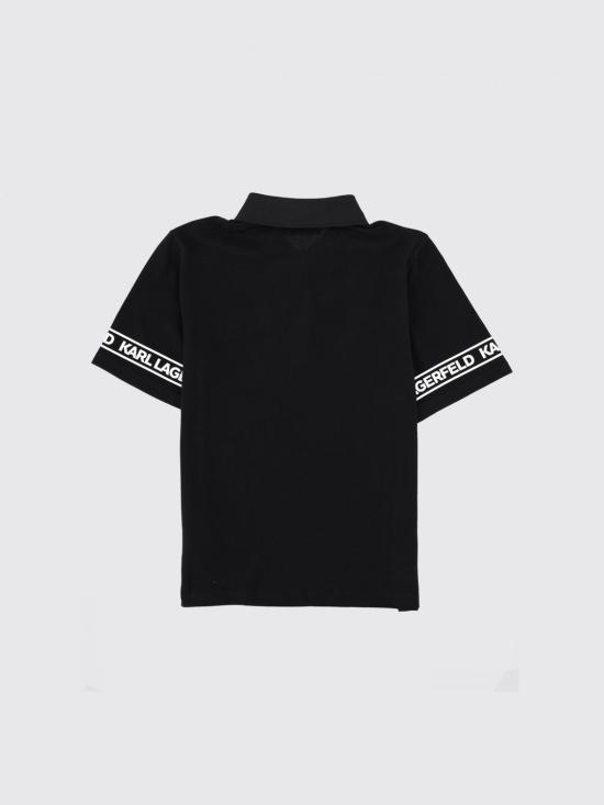 26SS [키즈] 칼라거펠트 폴로 셔츠 Z31099 09B Black - KARL LAGERFELD