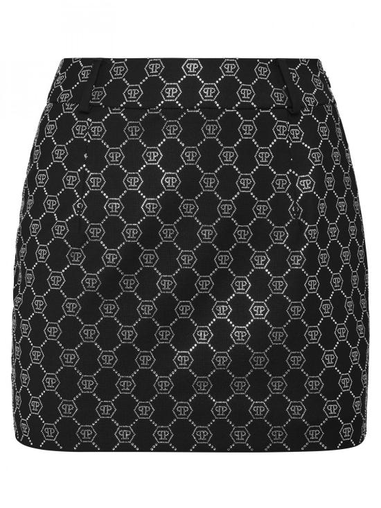 26SS 필립 플레인 숏 스커트 AADCWRV0600PTE076N 02 Black - PHILIPP PLEIN